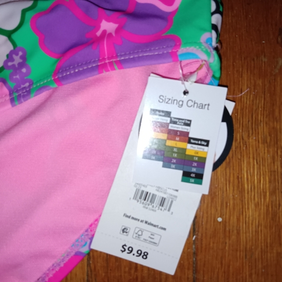 NWT No Boundaries Floral Retro Bikini Bottoms Jr's. XL - Picture 2 of 5